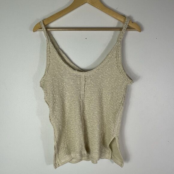 Free People We The Free Dont Go Crochet Tank Size XS Beach Boho Oversized Vacay - Picture 9 of 15